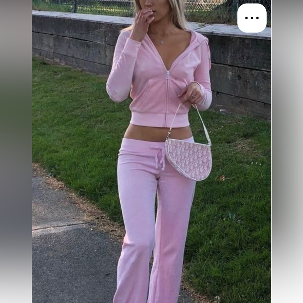 Juicy Couture velour Pink tracksuit Y2K Made in the USA - Picture 3 of 14
